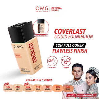 [NEW SHADE!] OMG Oh My Glam Coverlast Liquid Foundation - Flawless Coverage & Tahan 12 Jam