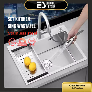 ES Sink Stainless Steel Bak Cuci Piring Wastafel Tempat Cuci Piring