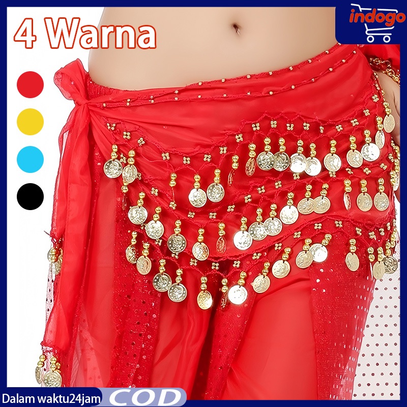 BELLY DANCE BELT WAIST CHAIN ZUMBA COIN SCARF BELLY DANCE GYMNASTICS DANCE