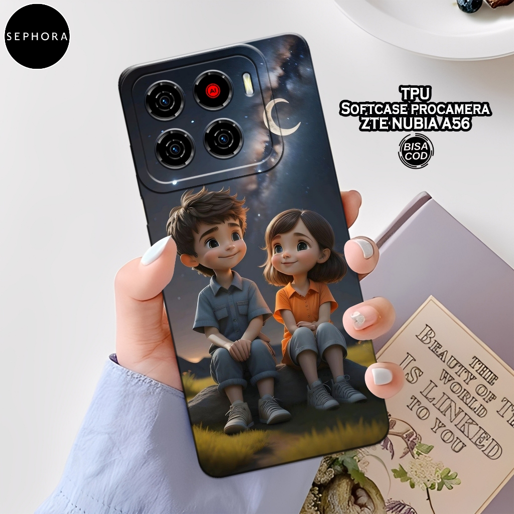 HP เคส ZTE Nubia A56 รุ่นล่าสุด - เคสแฟชั่นการ์ตูน - ZTE Nubia A56 Softcase - เคสกล้อง Pro - เคส ZTE