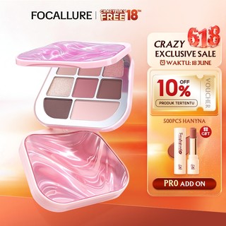FOCALLURE 8-color Eyeshadow Palette Matte Shimmer High Pigment Silky Texture