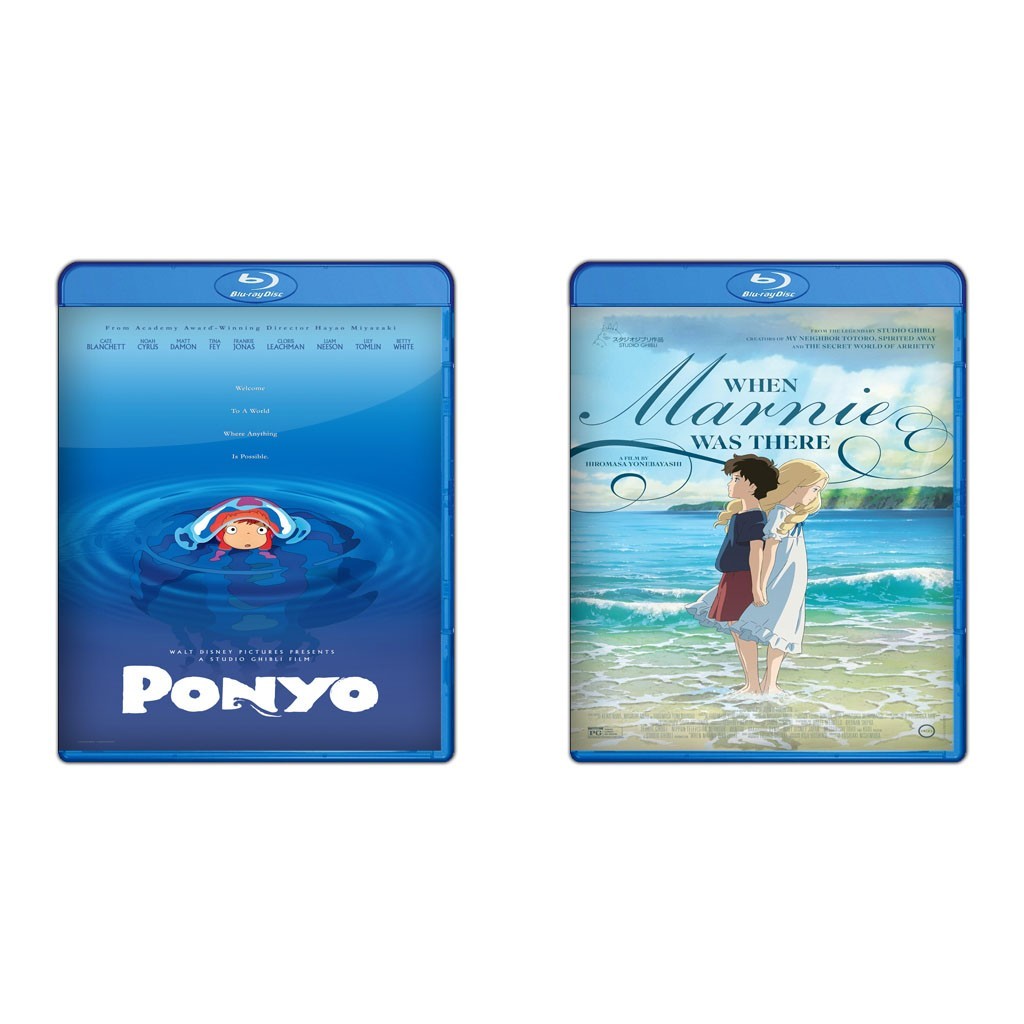 DVD Ponyo On The Cliff By The Sea (2008) + DVD When Marnie Was There (2014)