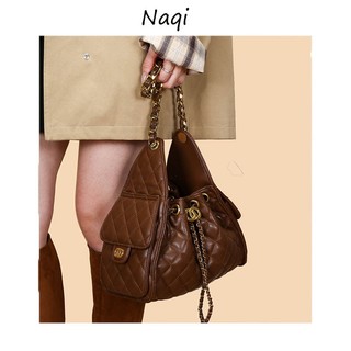 Ransel tungkai sendok segi empat dengan rantai, model baru untuk wanita, bisa dipakai sebagai
