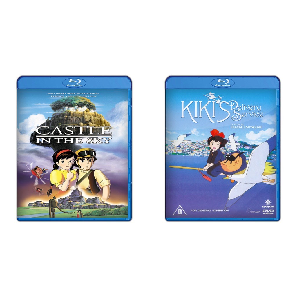 DVD Castle In The Sky (1986) + DVD Kikis Delivery Service (1989)