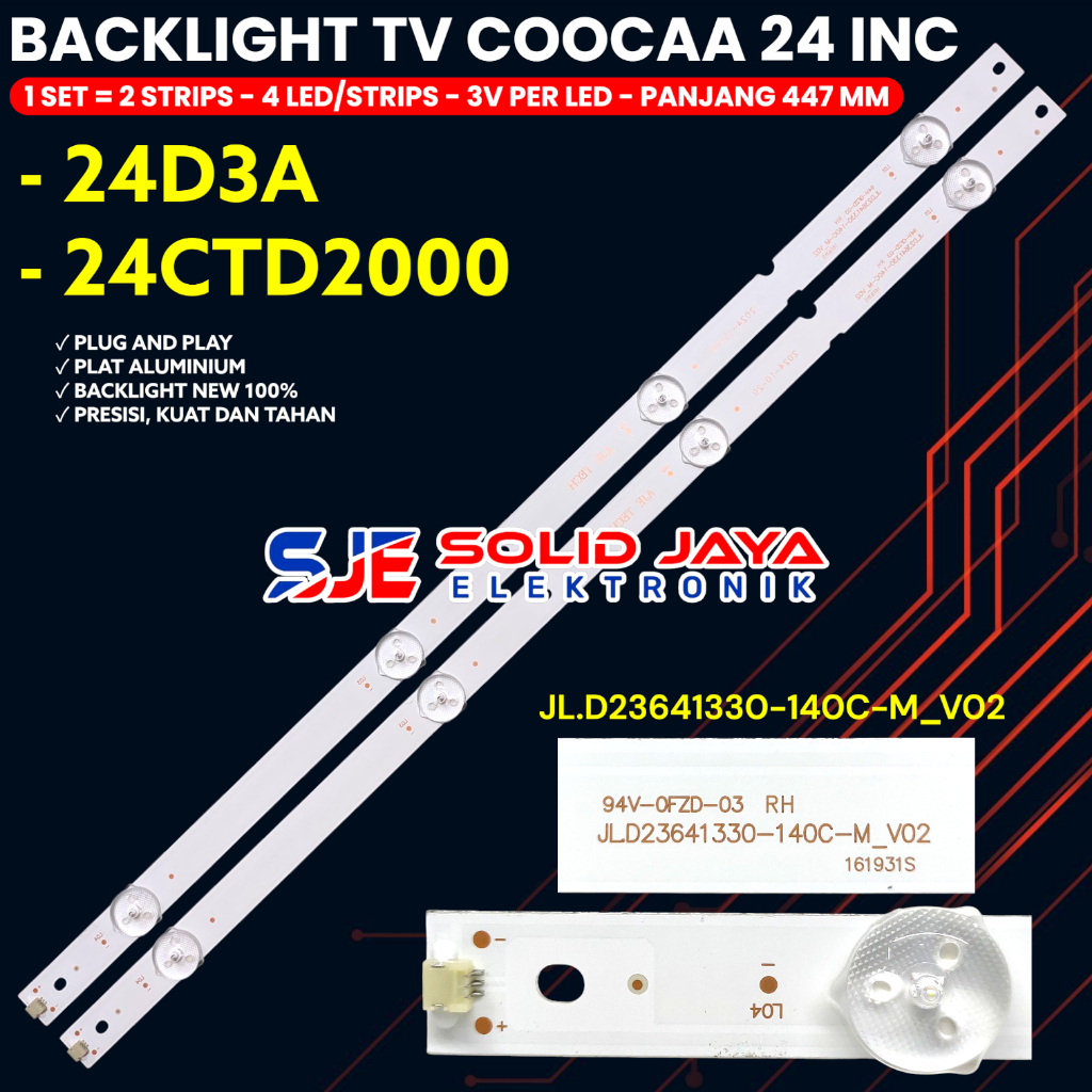 COOCAA 24 นิ้ว TV BACKLIGHT 24D3A 24CTD2000 4K 3V COCA KOKA JL.D23641330-140C-M_V01
