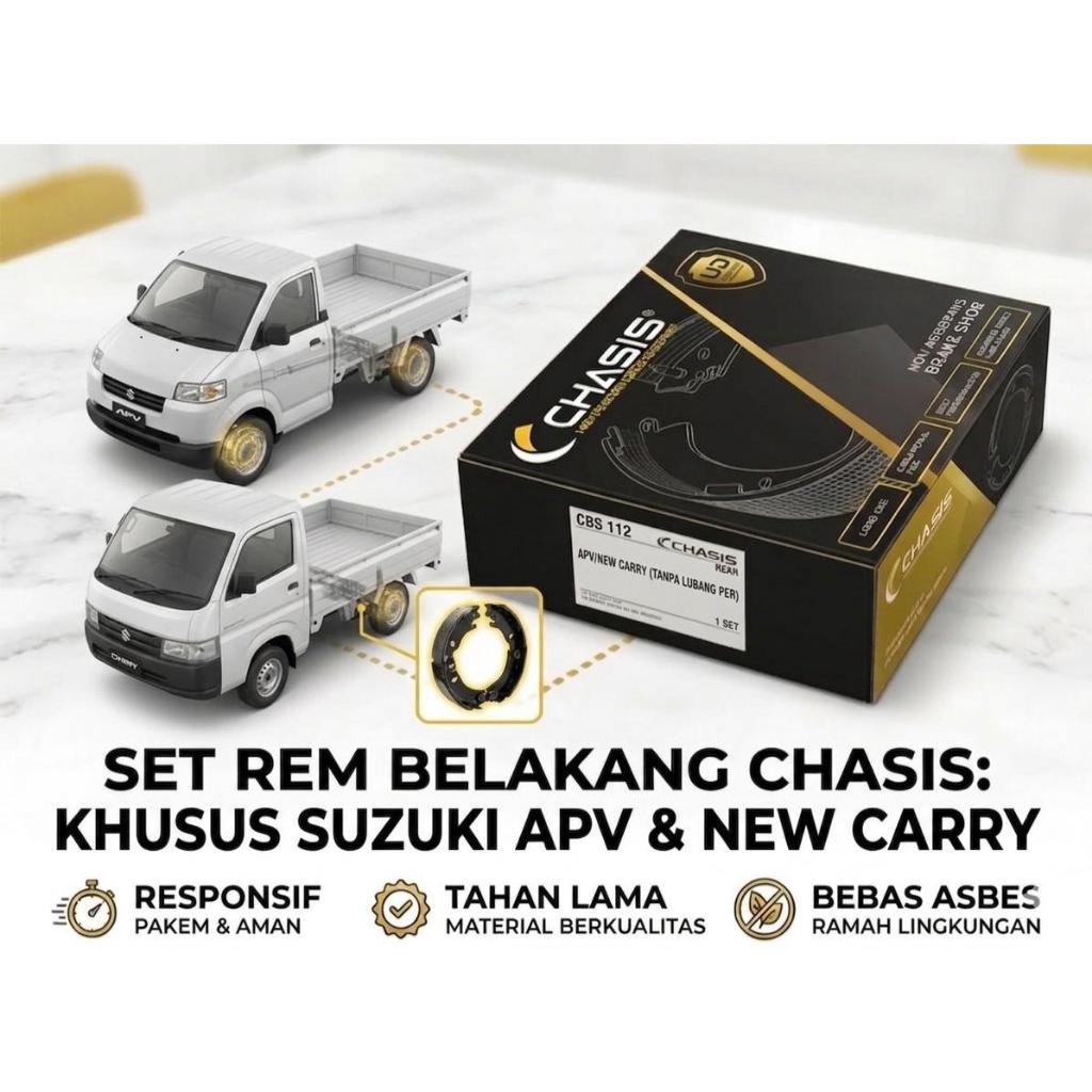 รองเท้าเบรก-CHASIS-APV/ใหม่ CARRY (WITHOUT SPRING HOLE)-CBS-112