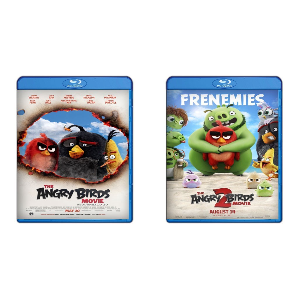 DVD The Angry Birds Movie (2016) + DVD The Angry Birds Movie 2 (2019)