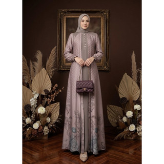 [JEMIA]  Aurora Dress Silk  Busui Set Hijab | Gamis Wanita Kondangan Elegan Mewah Kekinian