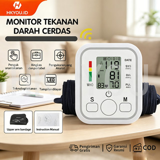 COD Tensimeter Digital Lengan Atas Otomatis Pengukur Tekanan Darah & Denyut Jantung Akurasi Tinggi Dengan Fungsi Suara, Layar LED Besar + Memori Hasil Mudah Digunakan Cocok untuk Lansia & Keluarga, Garansi 12 Bulan