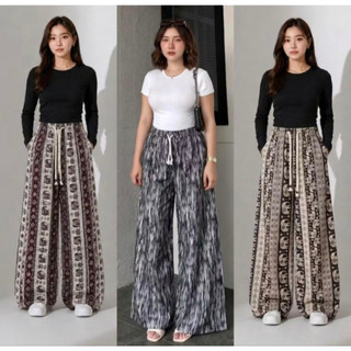 Paket 3 Celana Kulot Wanita Hommy Rayon Aman untuk BB 35-90 kg