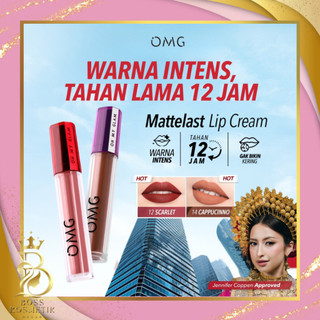 OMG - OMG OH MY GLAM Mattelast Lip Cream 18 Varian (New packaging) - Lip Cream Matte Dengan Warna Intense, Tahan Lama & Ringan