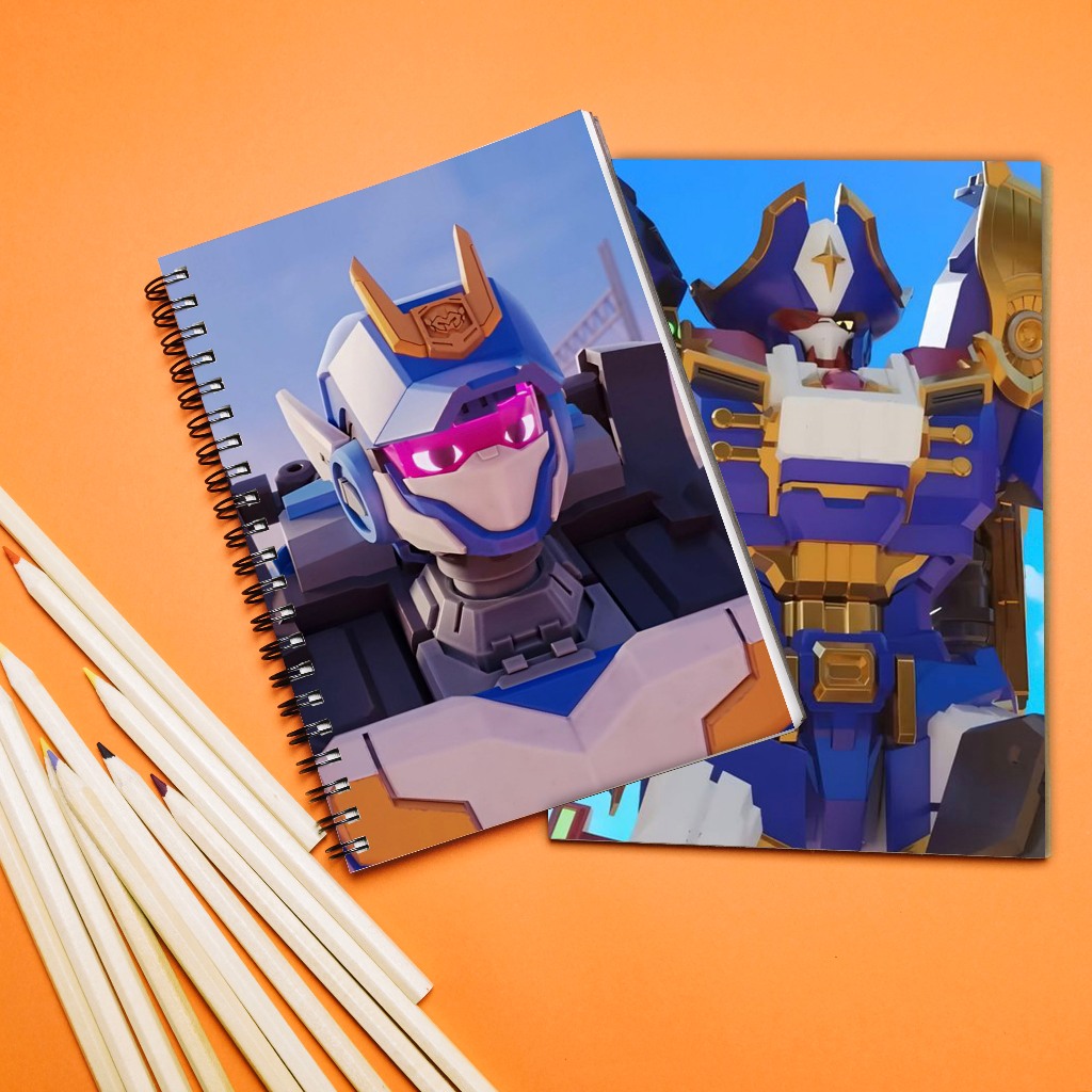 คอปสีน้ําเงิน เงา x fleta z โลหะ cardbot / Journal Book - A5 ขนาด 100 หน้า