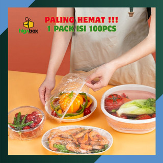 100 Pcs Sarung Plastik Makanan Food Grade / Plastik Pelindung makanan / Penutup Makanan / Plastik Wrapping Makanan I AJM01