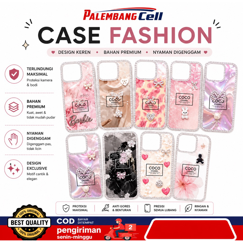 CASE CASING 3D DIAMOAD AESTHETIC สําหรับ OPPO (A3X, A5 PRO, A15, A16, A57, A78 4G)