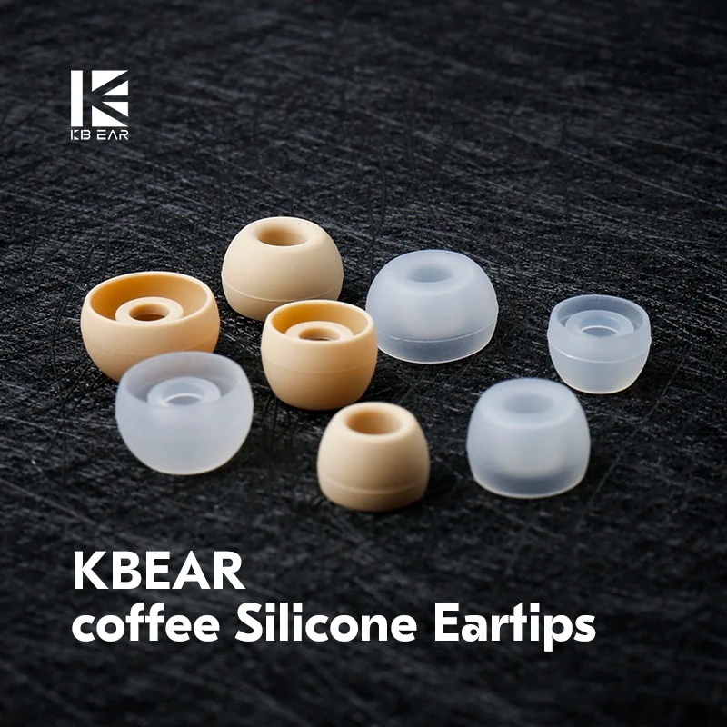 KBEAR Coffee Eartips ซิลิโคนอ่อนนุ่มเปลี่ยน IEM หูฟัง Eartips
