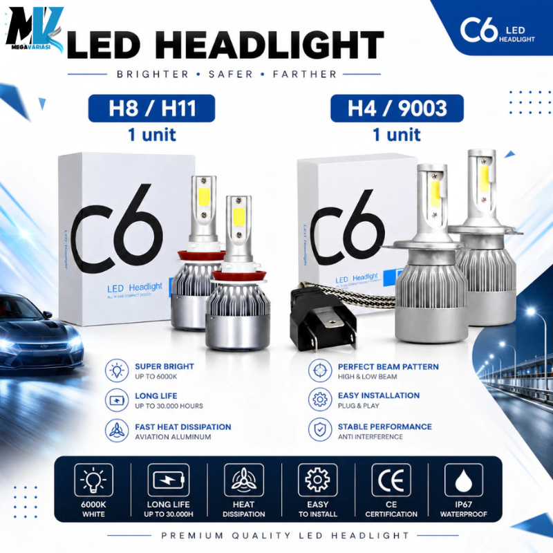LED รถ HEADLIGHT C6 H4 / C6 H11 36 วัตต์ไฟตัดหมอกรถยนต์ H11 คุณภาพระดับพรีเมียม