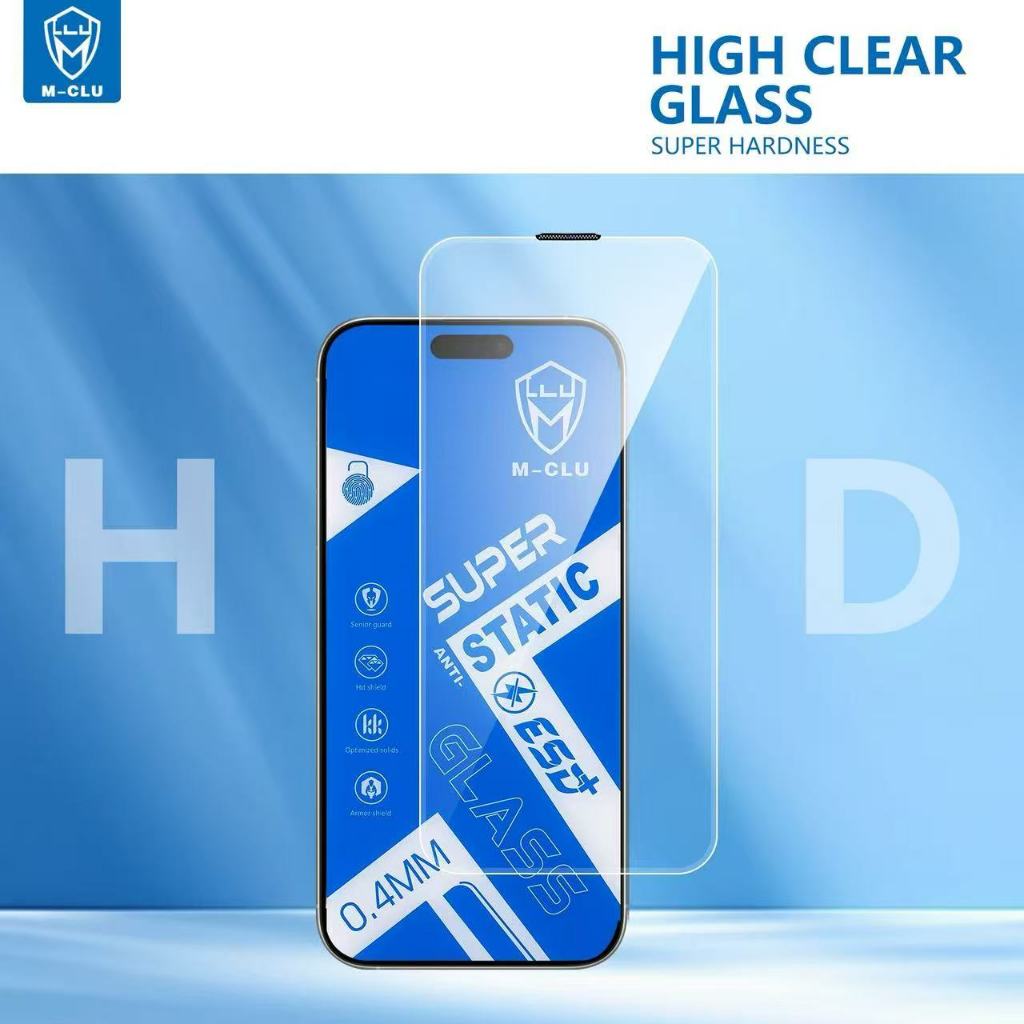 กระจกนิรภัย M-CLU Clear Non List ความหนา 0.4 มม.Anti Static HD Full Coverage Vivo V60 Lite V50 Lite 