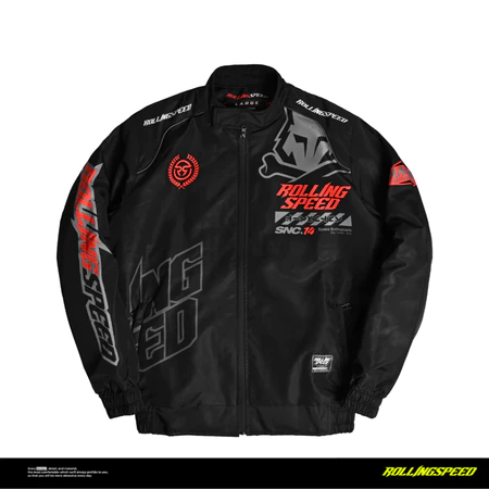Rollingspeed - Daizo Jacket Nascar Black Black Black Motorcycle Jacket