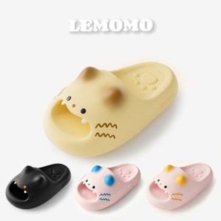 LEMOMO Kartun Kucing Sandal Slip on Wanita Dewasa Kitty Sandal Rumah Lucu 36-41 Anti-slip/Lembut/EVA Premium/Imut/Korea Keinian/Model Hewan/Couple Lucu/Rumah/Sol Tebal Empuk/Pantai/Tahan Air/Anti Licin/Cream/Pink/Biru/Kuning