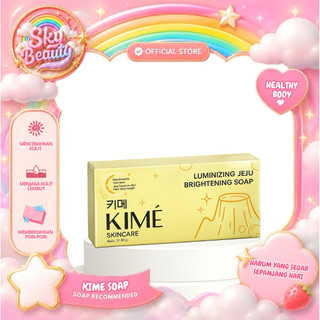 (1BOX DAPET 2PCS) KIME LUMINIZING JEJU BRIGHTENING SOAP – Sabun Pencerah Badan Wajah Sabun Pemutih Glowing Badan Muka