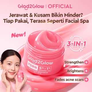 [NEW LAUNCH]Glad2Glow PDRN5% Moisturizer Niacinamide 1% TXA Brightening Day Cream Pemutih Kulit Gloglowing Skincare  Serum glad2glow official store