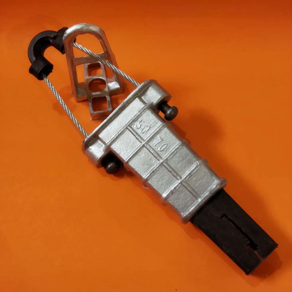 Dead End Clamp คงที่ 50-70 + Bracket A / Crocodile Clamp 50-70 / Dead End Clamp 50-70 / Clamp Fixed 