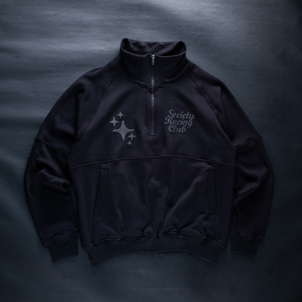 Sipax Half Zip Sweater สีดํา
