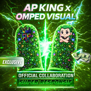 Sarung Jempol AP King V4 X Omped Visual Spesial Edition! Super Responsif, Anti Keringat, Free 2 Sticker - Untuk Gaming Game Free Fire, Mobile Legends & Roblox