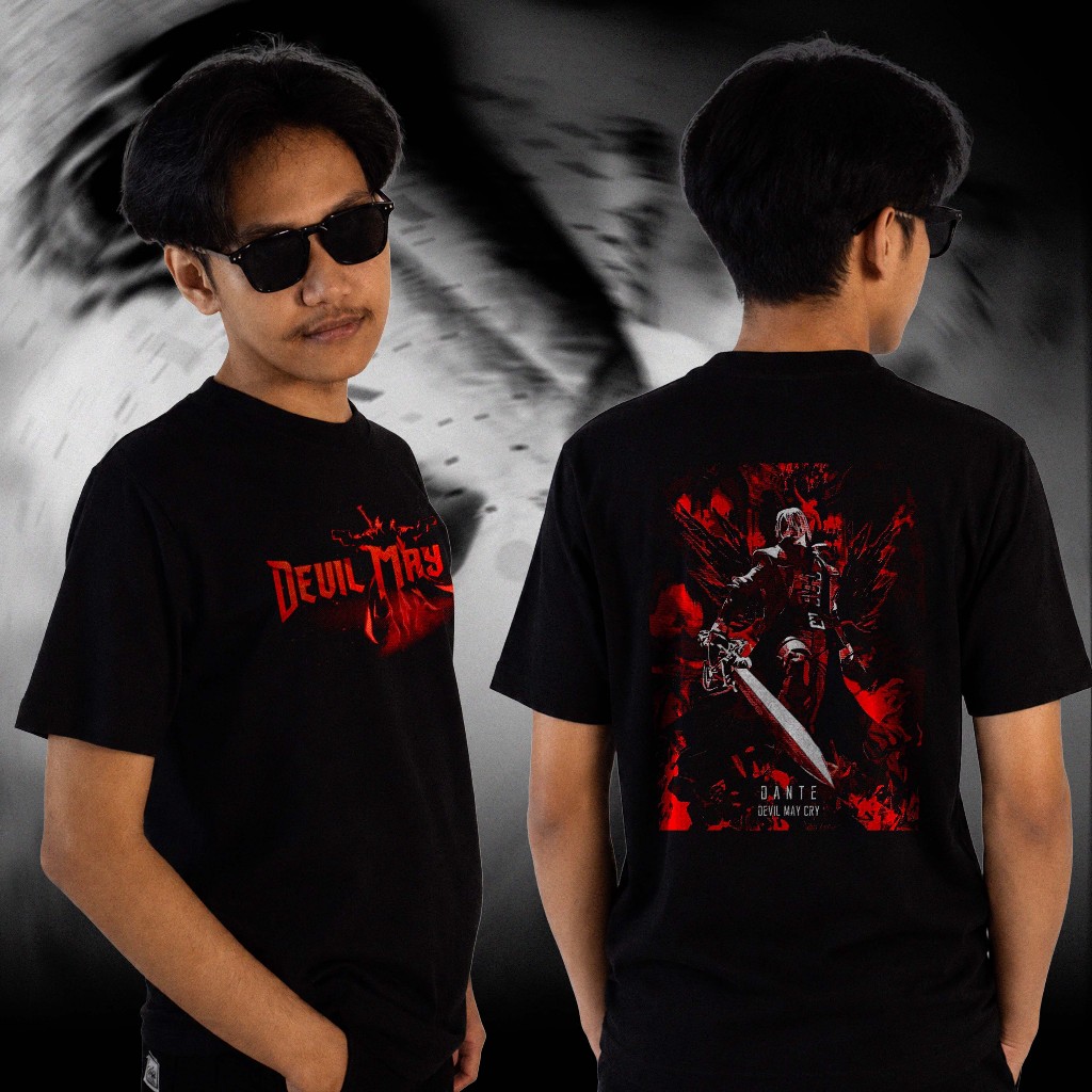 เสื้อยืด Devil May Cry DANTE - เสื้อ EPISONTRUMNEX Distro แขนสั้น หวีสีดํา 24s