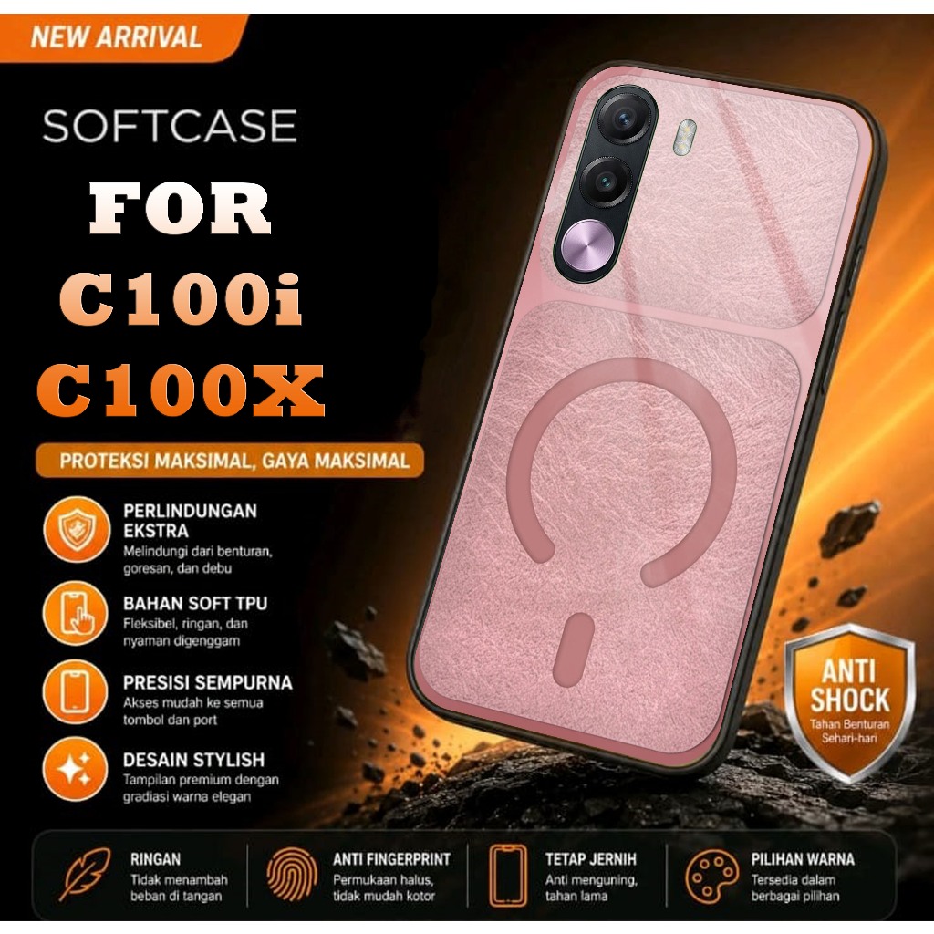 HP MG74 Softcase Glass เข้ากันได้กับ Realme C100i - Realme C100X เคสโทรศัพท์ - Realme C100i โทรศัพท์
