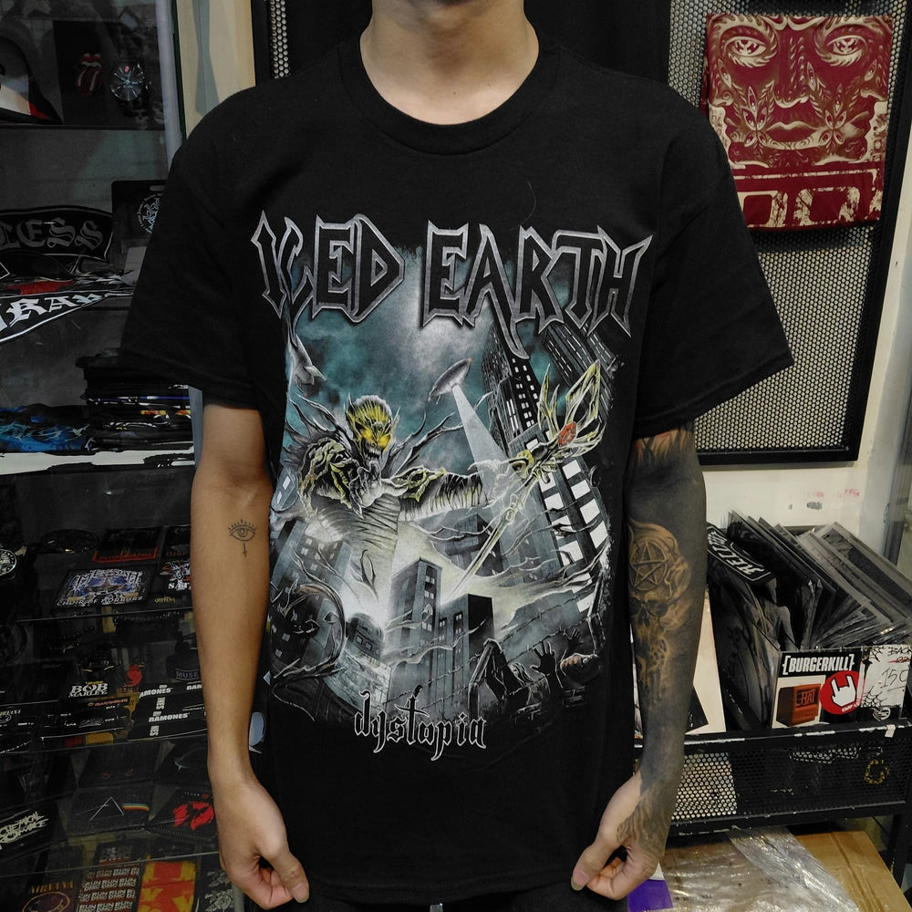 เสื้อยืดวง ICED EARTH อย่างเป็นทางการ - DYSTOPIA