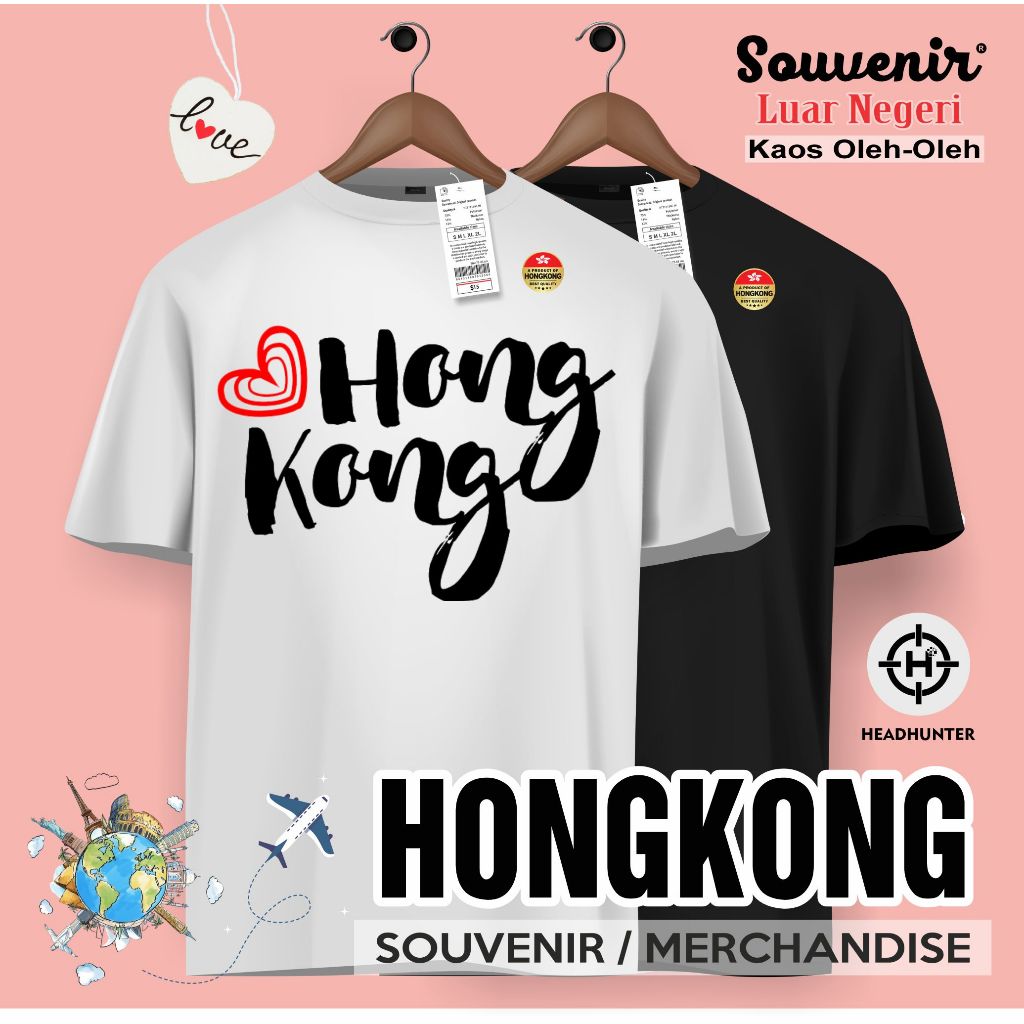 เสื้อยืด HONG KONG, FOREIGN SOUVENIRS, ของขวัญพรีเมี่ยม, ผ้าฝ้าย 30 วินาที, เสื้อผ้าของที่ระลึก, WAN