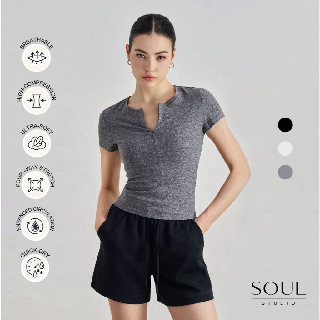 Soul Studio Beverly Active Top สําหรับ Padel Tennis โยคะกอล์ฟพิลาทิสแบดมินตันวิ่งกีฬา