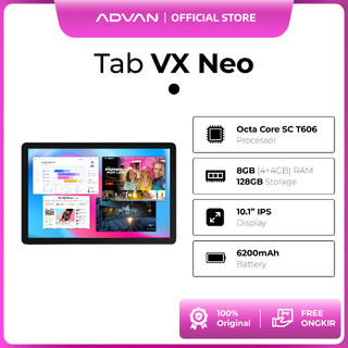 [PROMO SPECIAL] ADVAN Tab VX Neo | Dual SIM Card 4G LTE | 4GB+4GB/128GB | 10.1" IPS Screen | 6200 mAh | Android 14 | Garansi Resmi 1 Tahun