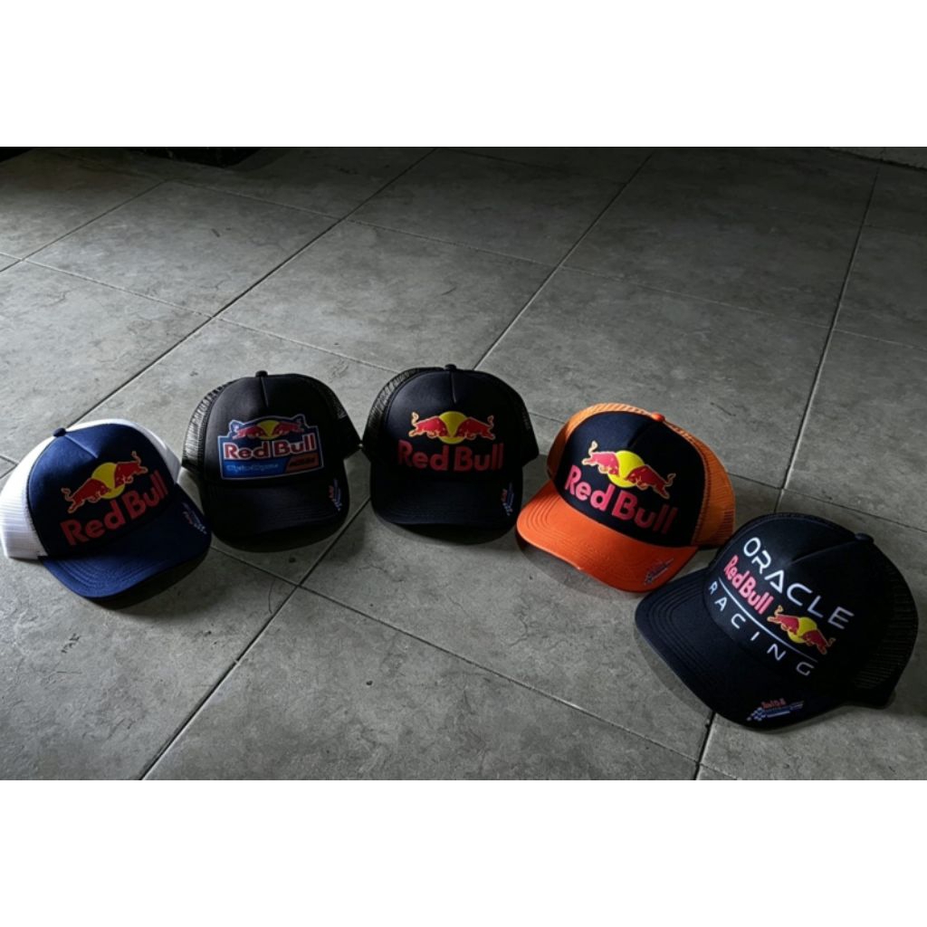 หมวกเบสบอล Redbull Racing Red Bull Mesh มีโลโก้ Red Bull สําหรับผู้ชายและผู้หญิง - หมวกกิจกรรมกีฬาแล