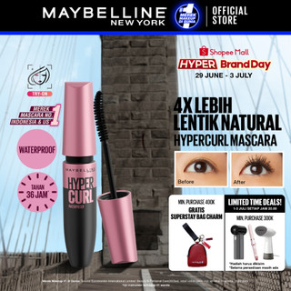 [SHOPEE BEAUTY AWARDS - BEST EYE MAKEUP] MAYBELLINE OFFICIAL Volume Express Hypercurl Waterproof Mascara 9.2 ml Maskara Eye Make up Bulu Mata Panjang Tebal Tahan 24 Jam Volumizing Extending Smudgeproof Bulu Mata Palsu Eyeliner Waterproof