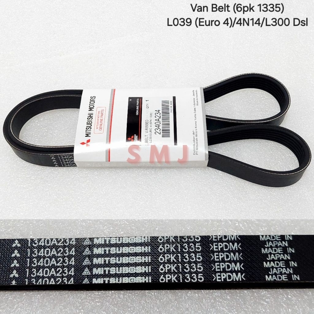 Van Belt Fan Belt 6PK 1335 L039 Euro 4 / 4N14 / L300 Diesel 2340A234 ของแท้