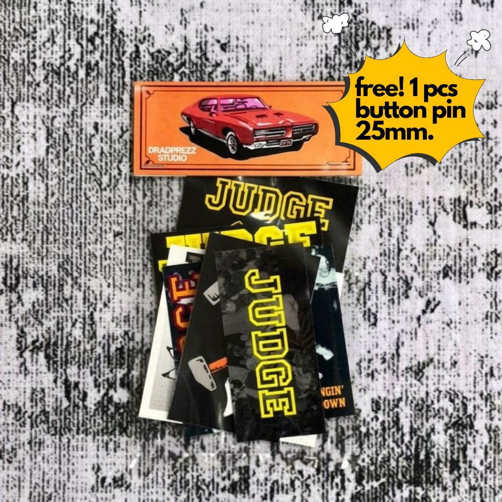 JUDGE VINYL STICKER PACK (6 ชิ้น) | สติ๊กเกอร์วงร็อคโลหะ Hardcore punk hiphop