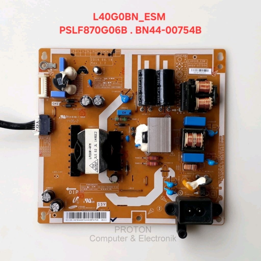 MESIN PSU LED TV Samsung UA40H4200AR UA40H4200 UA40H4200ARXXD LCD Power Supply Machine L40G0BN ESM P