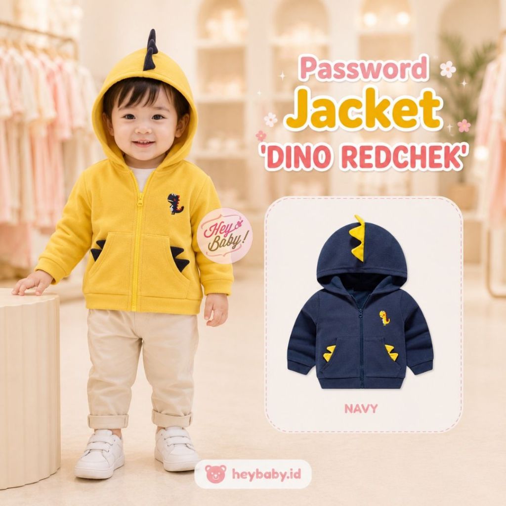 HEYBABY-Password Jacket เสื้อกันหนาวด้านบน 1-7 ปีเสื้อผ้าเด็กคุณภาพ
