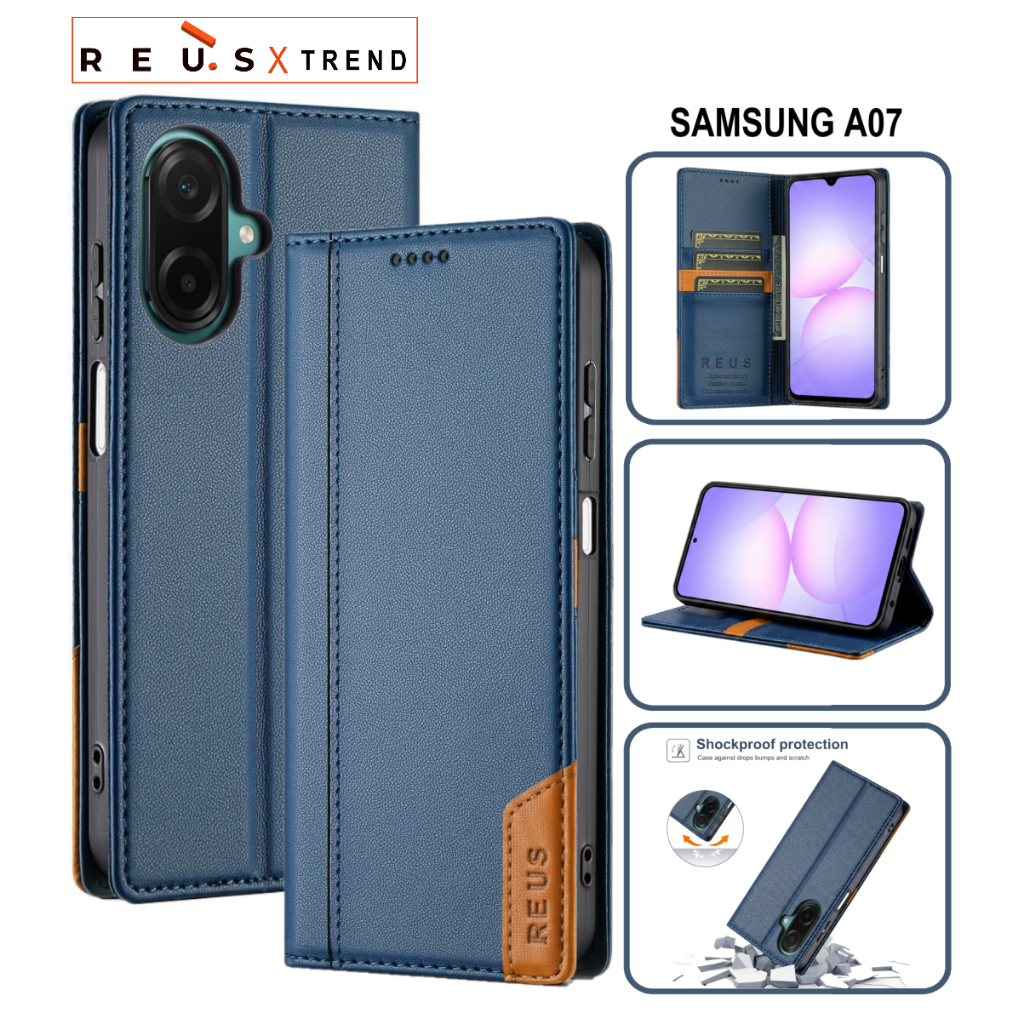 LEATHER CASE FLIP SAMSUNG A07 - เคสหนังสําหรับ SAMSUNG A07-REUS