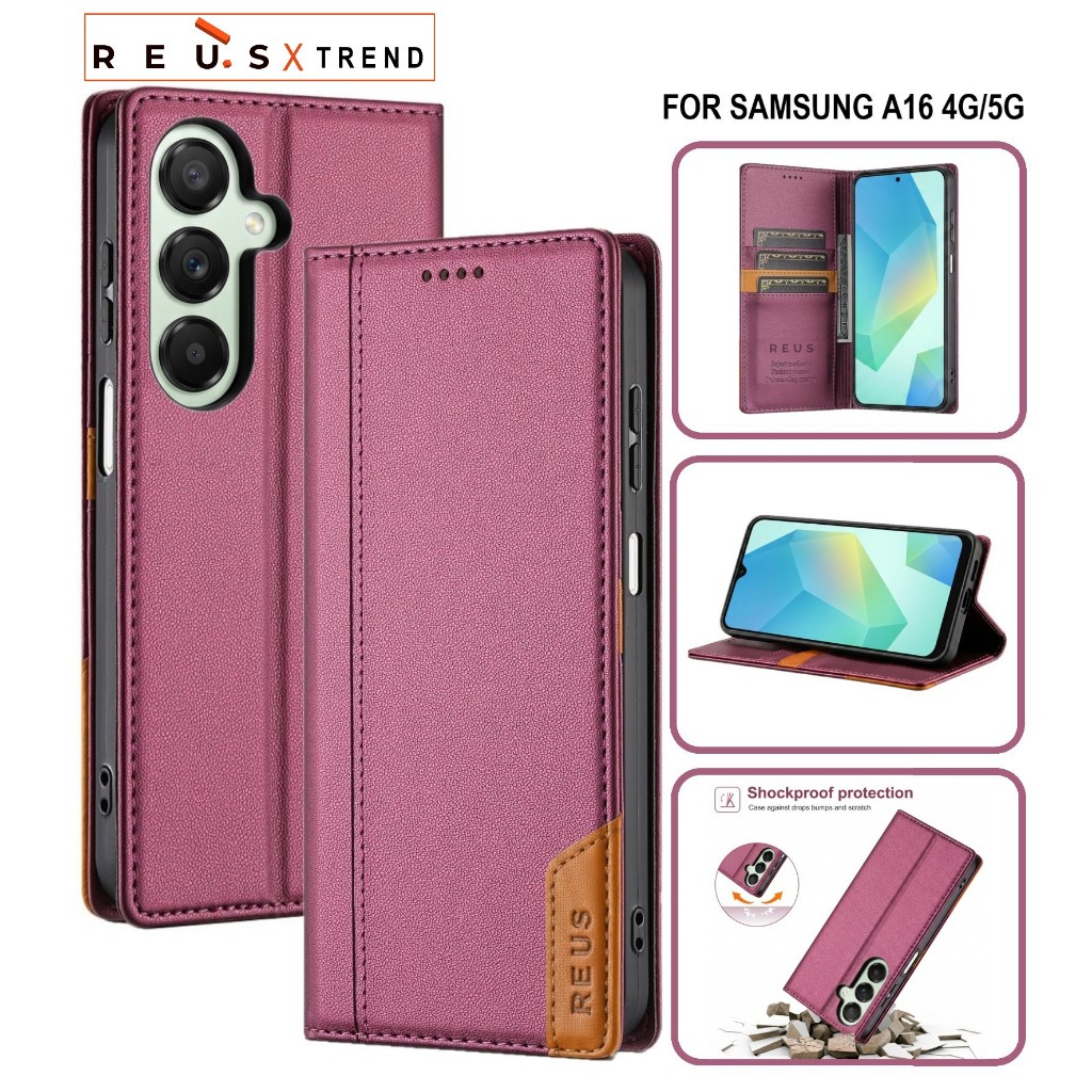 LEATHER CASE FLIP SAMSUNG A16 - เคสหนังสําหรับ SAMSUNG A16 REUS