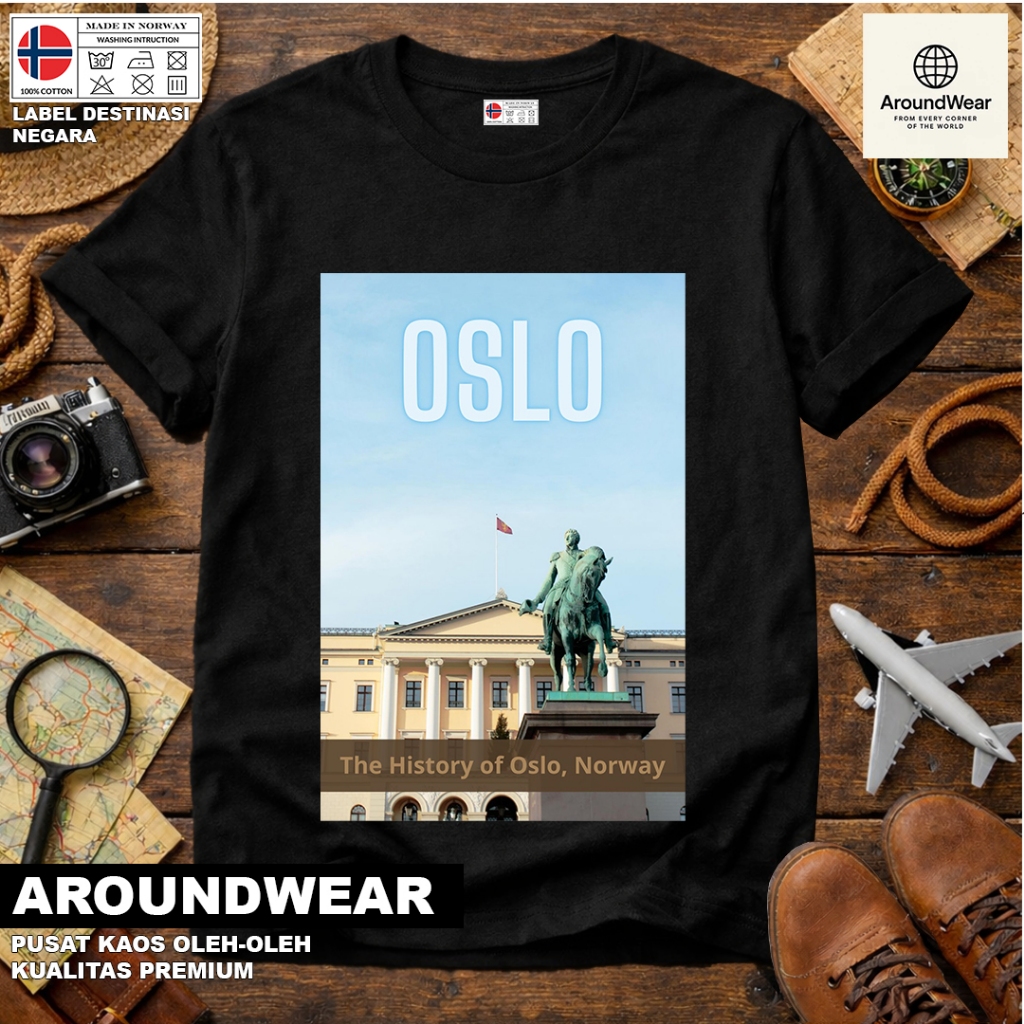 เสื้อยืด NORWAY 69 SOUVENTURE พร้อมแท็ก NATIONAL, NORWAY COTTON 30S, ของขวัญพรีเมี่ยม SOUVENIR