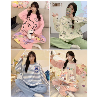 Glory COD XXL Baju Tidur Wanita Lengan Panjang Celana Panjang| Pajama | Piyama Import Wanita Set