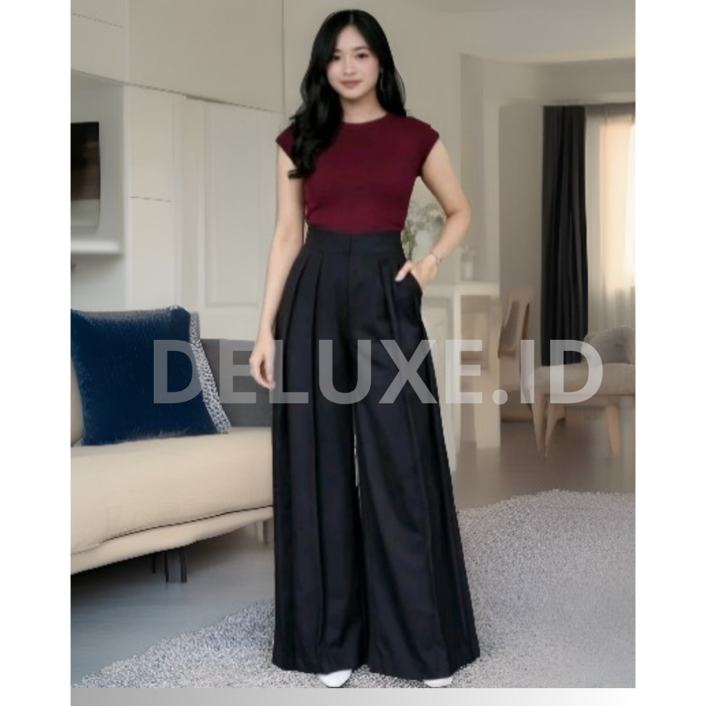 PALAZZO Deluxe,id - Lavie-Pants-Pulot-Pulot-Pants-Highwaist-Women-Long-Pants-Women-Office-Pants-High