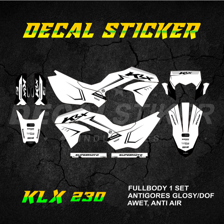 MERAH HIJAU UNGU DECAL STICKER KLX 230 R FULLBODY (010) DECAL STICKER LX S SE SM 2019 2020 2021 2022