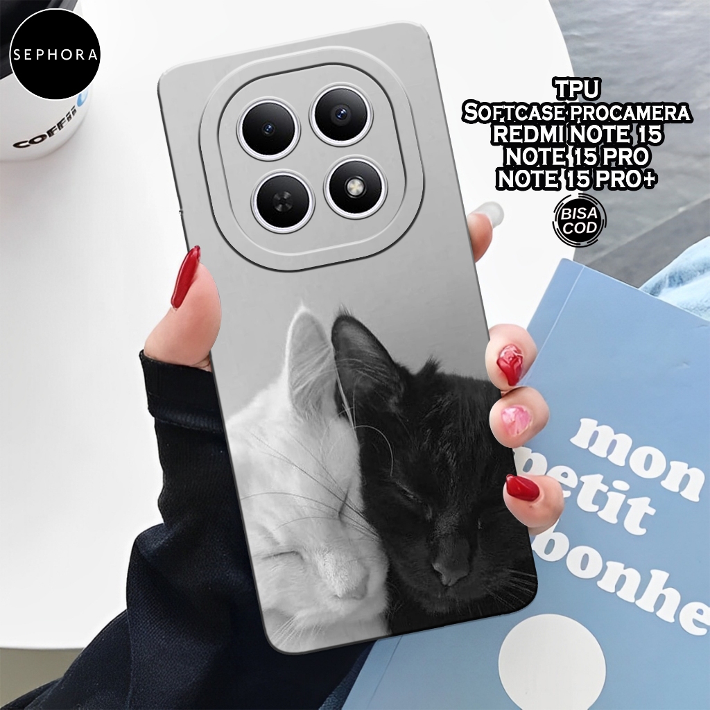 เคส HP Redmi Note 15/15 Pro/15 Pro+ - เคสแมวแฟชั่น - Softcase Note 15/15 Pro/15 Pro+ - เคสกล้อง Pro 