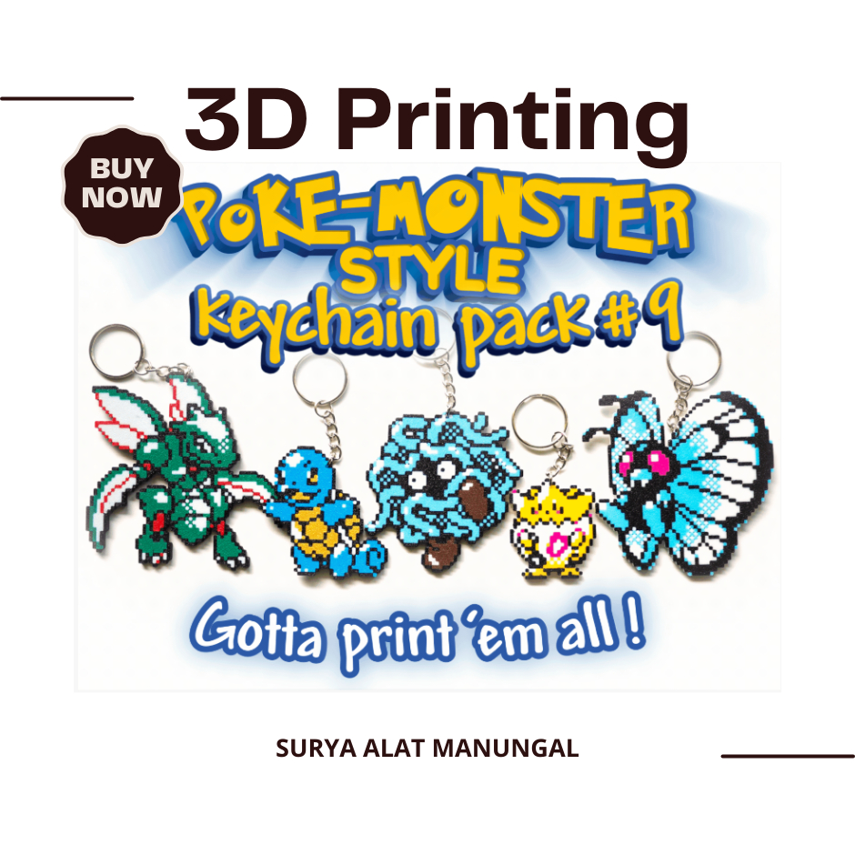 พวงกุญแจ Poke-monster Pack 9 Scyther, Squirtle