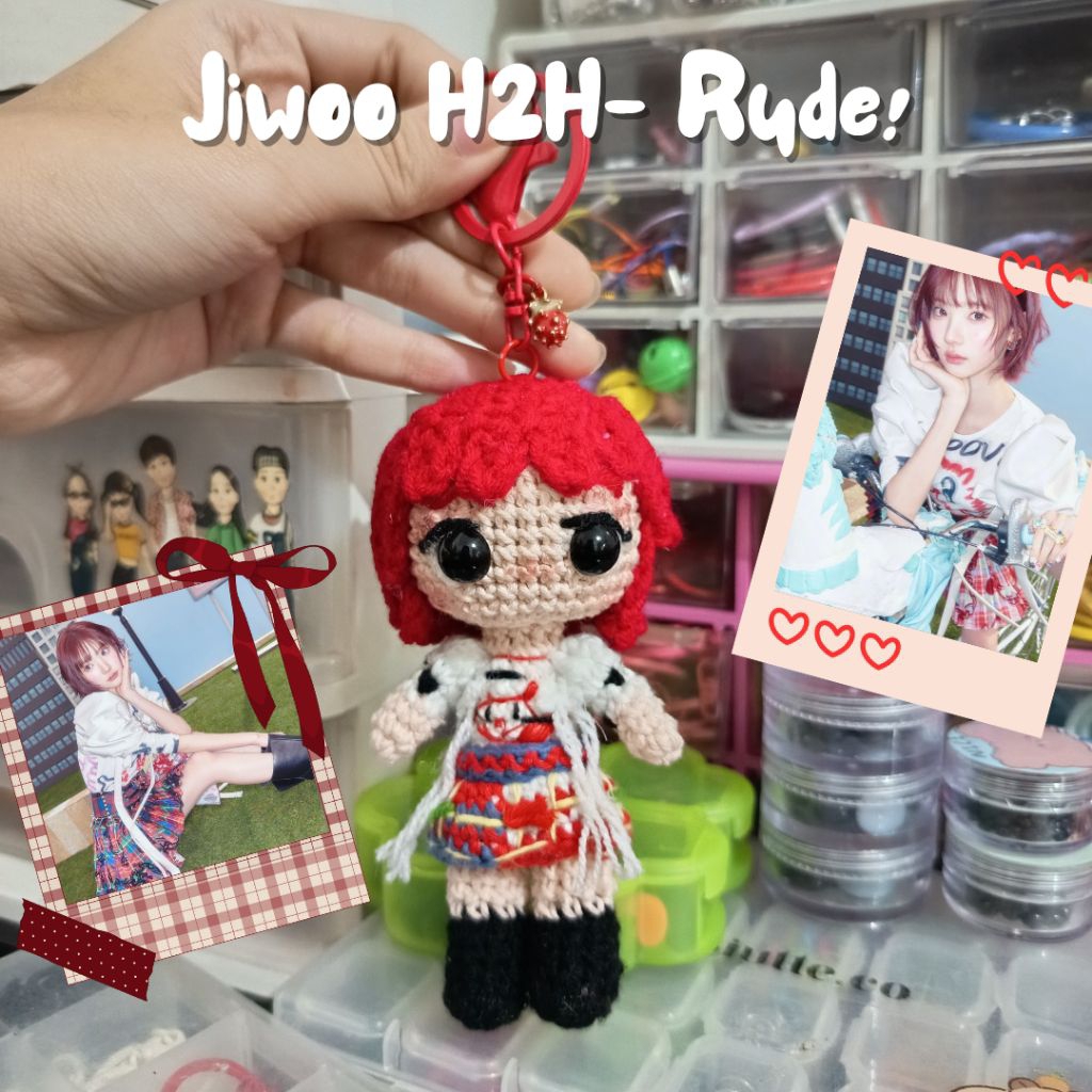 สินค้ามีจํานวนจํากัด! JIWOO H2H / HEARTS2HEARTS / JIWOO H2H CROCHET AMIGURUMI DOLL / H2H PHOTOCARD /