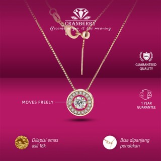 Kalung Wanita Cranberry Jewelry Necklace Fashion Couple Wedding Pasangan Cowo Pria Wanita Berkualitas Dengan High Quality Grade VVS1 5A Store Anti Karat Luntur Berubah Garansi 1 Tahun N39-CG-W